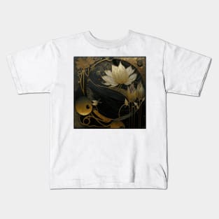 flower and gold Kids T-Shirt